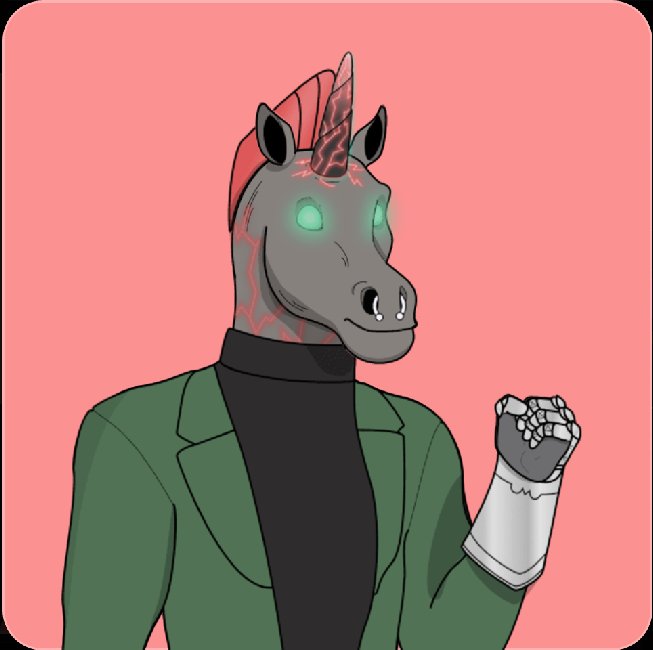 kuroninx's tweet image. My boy -error- is the most handsome of them all. This bad boy is named -error- because its first two traits are corrupted. Ain't no unicorn is better than mine, what u think @unicornsnft? 

4ocMk6ce2uav8pNLQewNjJnXwHqBNpCRrXx7e8CcLKrE 
#StrandedUnicorn #NFTGiveaway #NFT