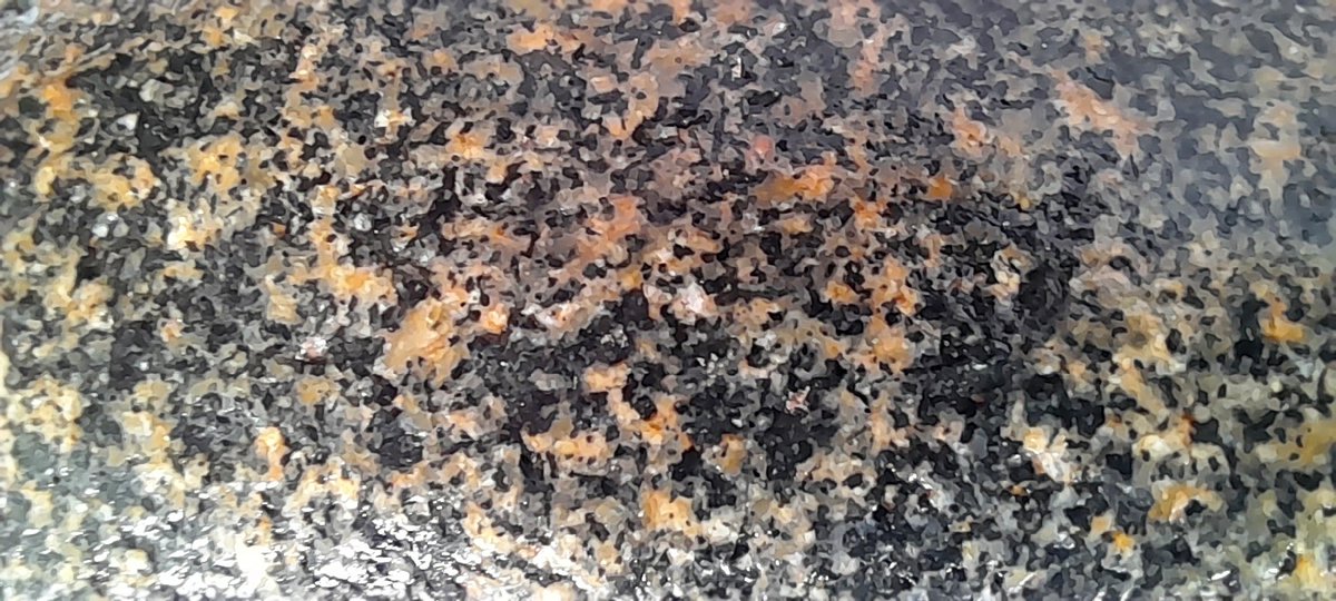 Latest #SussexErratic from #WorthingBeach. Strange texture of #FeldsparQuartz infilling. What a beautiful rock, looks lovely when wet. Could be #Granodiorite.