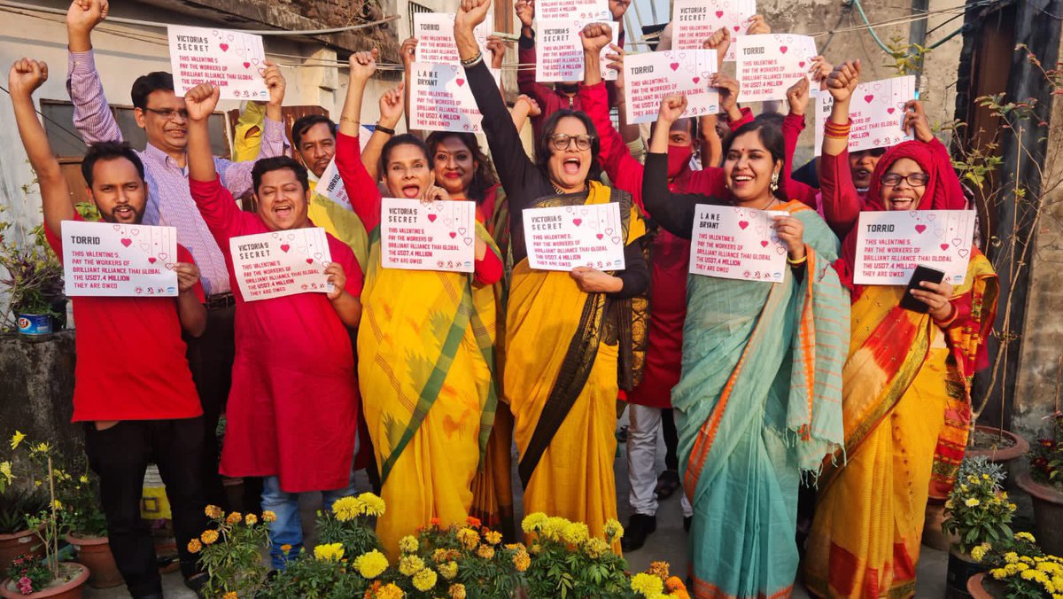 NazmaAkter73's tweet photo. Pay the workers of Brilliant Alliance Thai Global the USD7.4 million they are owed for 11 months. Stand Together! 
#victoriasecret  #Torrid  #Lanebryant  #payyourworkers @IndustriALL_GU @ProgIntl @SolidarityCntr https://t.co/ZZ4SHijjo5