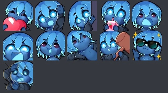 T1ggles's tweet photo. THANK YOU @Laura_UwU_ FOR YOUR AMAZING WORK ON MY NEW EMOTES IM LOOKING FORWARD TO THE ANIMATED ONES https://t.co/5TUtMUI0jt