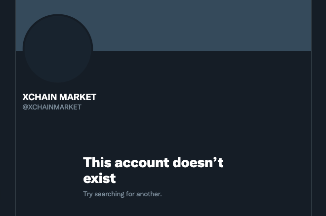 AirDropBishop's tweet photo. 🚨🚨🚨 @XCHAINMARKET Twitter handle doesn't exist no more. 

Please spread awareness. 

@skipper_xrp @shawnmayj @XummerDrop @DukeOfAirdrop @RipboyCrypto @XRP_Bun @XRP_Airdrops @Nimpijarnsuphi https://t.co/oVHUdKIvne