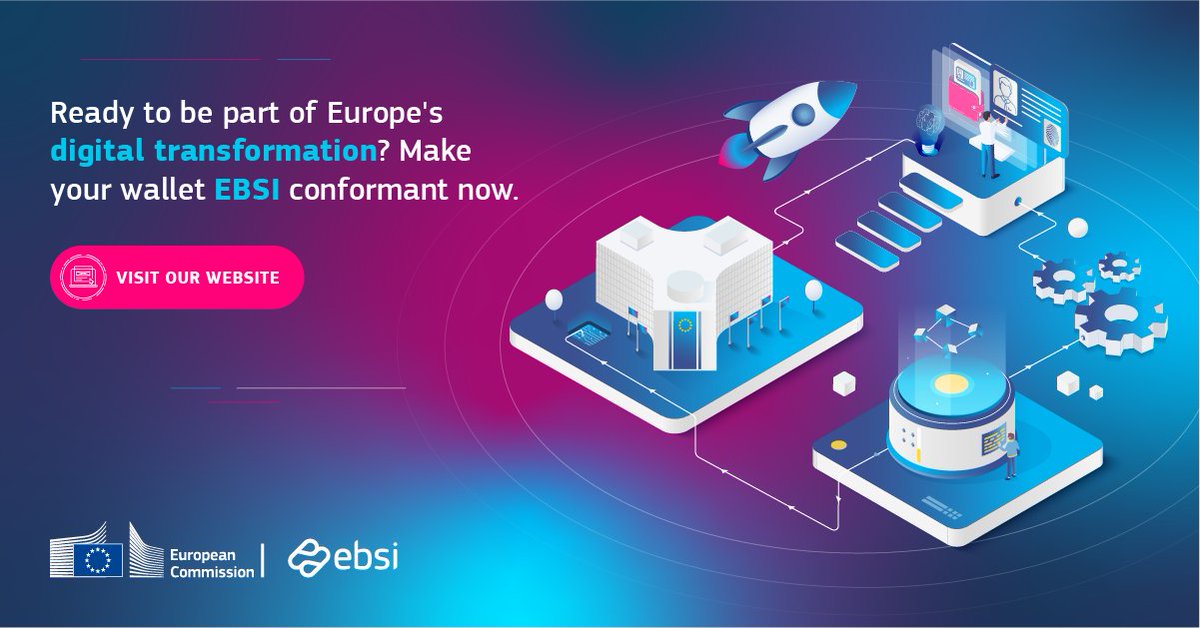 📣 The NEW #EBSI website is out and it has a fresh look➡️ec.europa.eu/ebsi
🧑‍💻Are you a #wallet provider, a #developer, or do you want to help us change the traditional pattern of #DataSharing?
💡Find all the latest information about #EUBlockchain on our website! #DigitalEU