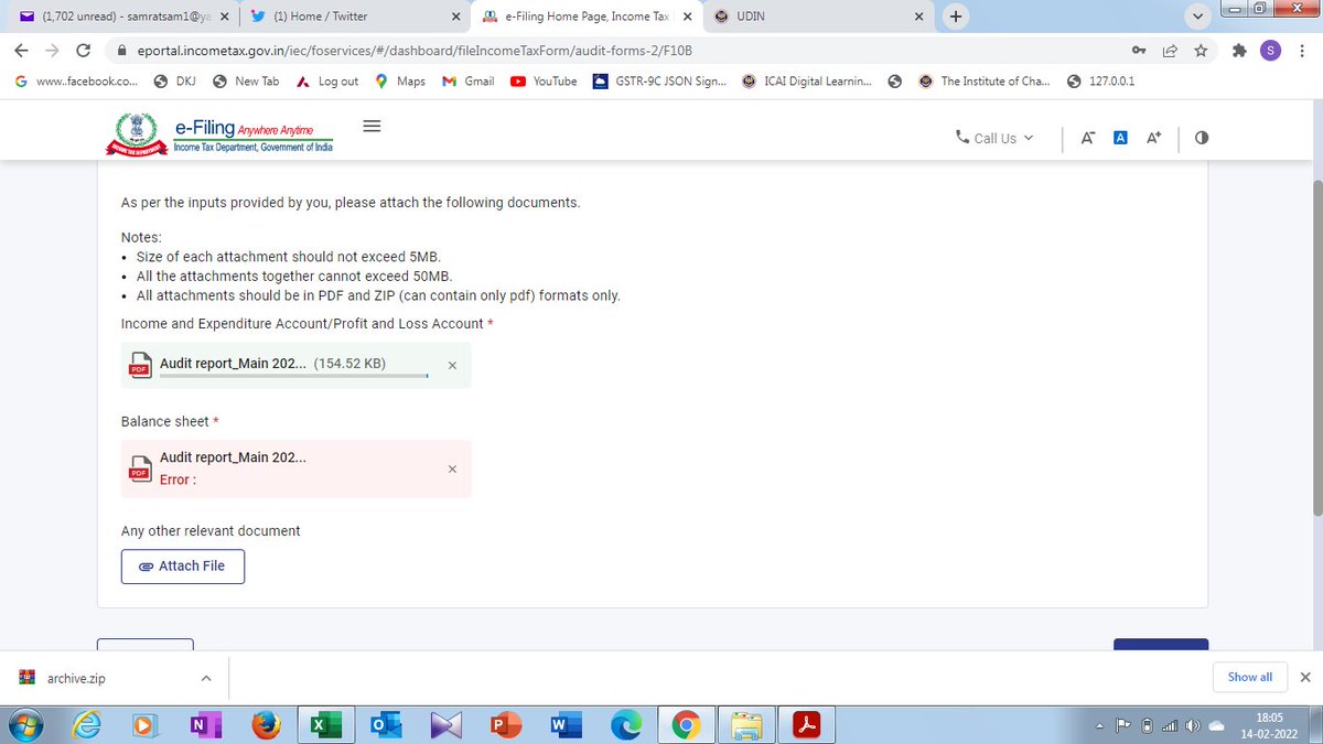 SAMRATCA's tweet photo. Not possible to attach any document at the time of submission of #TAR. @Infosys should be penalised for delivering glitches full #incometax portal. #Extend @theicai @IncomeTaxIndia @FinMinIndia @nsitharamanoffc https://t.co/84eoUToDdB