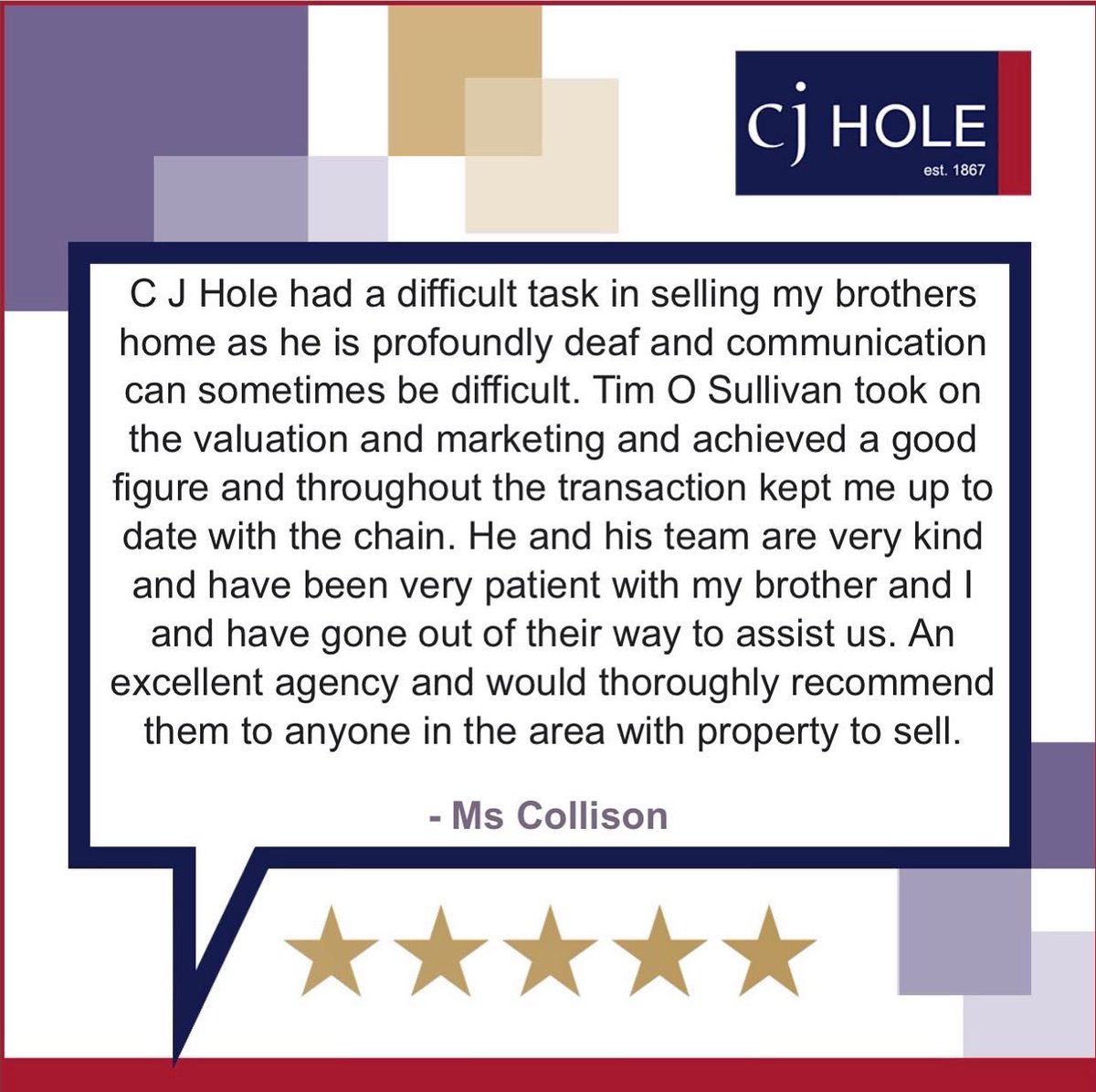 CJHoleHucc's tweet photo. ⭐️⭐️⭐️⭐️⭐️ 5 Star reviews all round for our great Lettings and Sales Teams.
We love receiving reviews from happy clients!
#CJHole #EstateAgent #LettingAgent #FiveStar #Reviews #Hucclecote #Gloucester #ForSale #ToLet #SoldSTC #LetBy https://t.co/A2Tg8La9To
