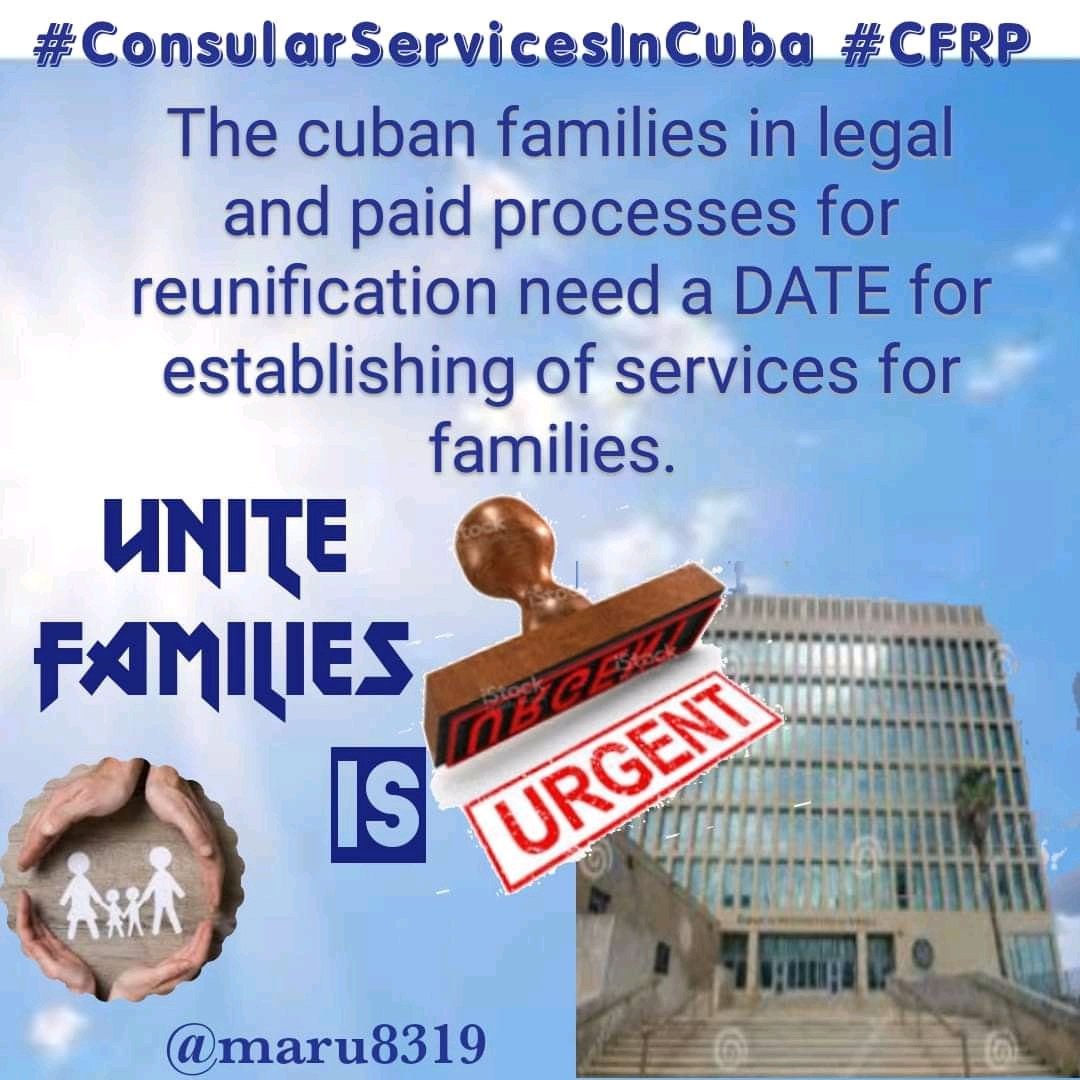 LaFamiliaEsTodo's tweet photo. The family of cuban americans have been in a migratory limbo for over 4 years. We have hope this time we will be helped, but we need a date. @POTUS @StateDeptSpox @SecBlinken @WHAAsstSecty  @USEmbCuba #ConsularServicesInCuba  @JOD46 @JakeSullivan46 @WHCOS @WHNSC @Cartajuanero https://t.co/2c3fcSeXJ4