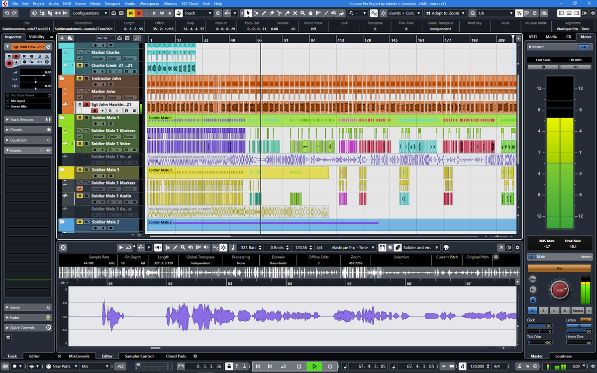 alberto_mcalby's tweet photo. Sometimes I hear voices... lots of them! #onemilitarycamp #voiceediting #cubase https://t.co/APzAWjQ5kh https://t.co/8lIT01y7cD