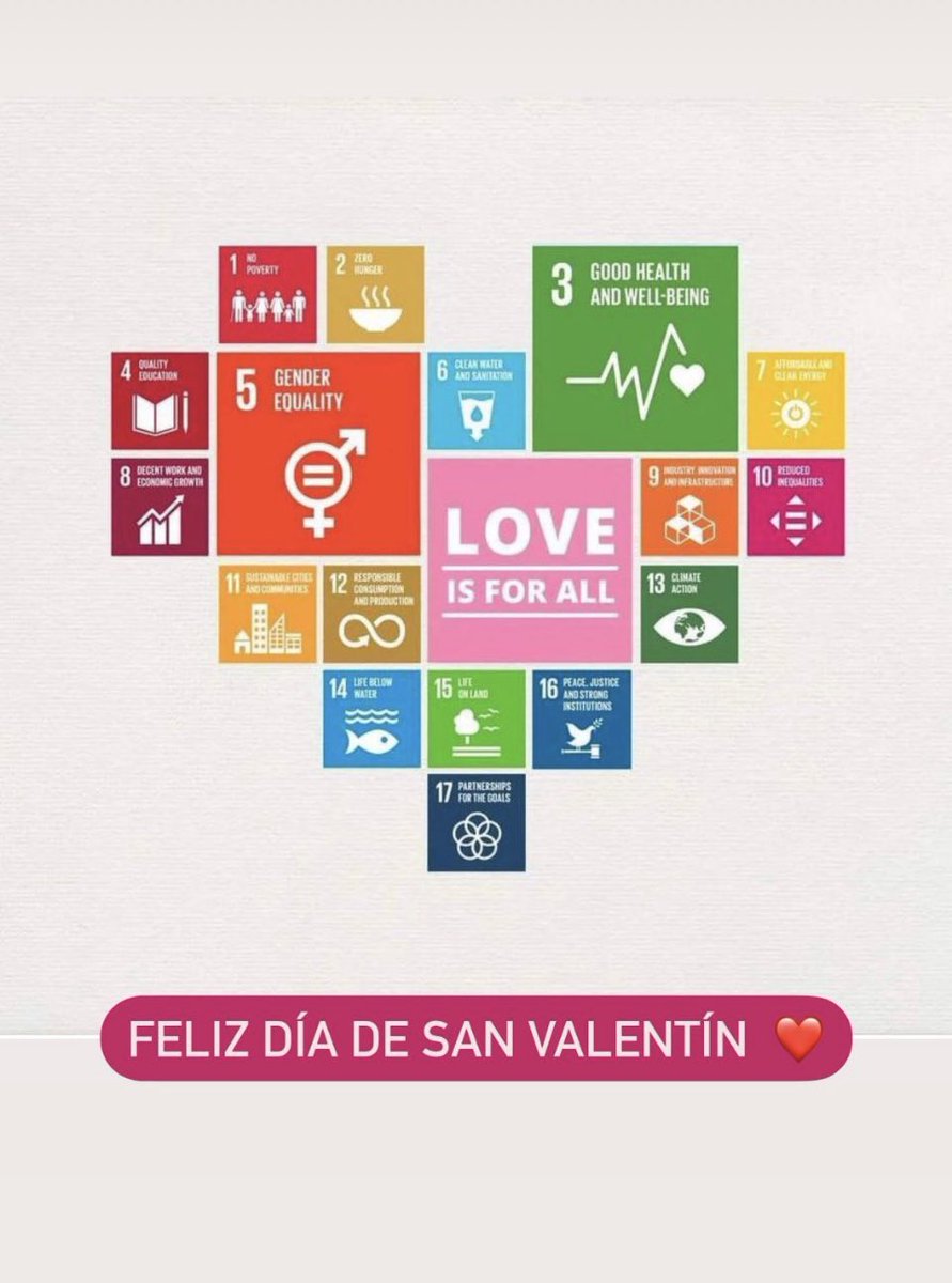 Que #SanValentin sea el punto de inflexión para alcanzar consenso y participación ciudadana en todos ámbitos #Agenda2030 #ODS La #humanidad necesita que reine el #amor y la #igualdad 💫 
<a href="/SmartlyLive/">InSmartly</a> <a href="/RPL_ODS/">Red Parlamentos Locales en ODS</a>