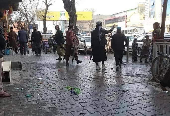 Qaisalamdar's tweet photo. The Taliban fighters attacked and destroyed the flowers of Kabul florists on Valentine’s Day because they’re simply against everything that civilisation is built upon. 

#Afghanistan https://t.co/1rMIasa7KA