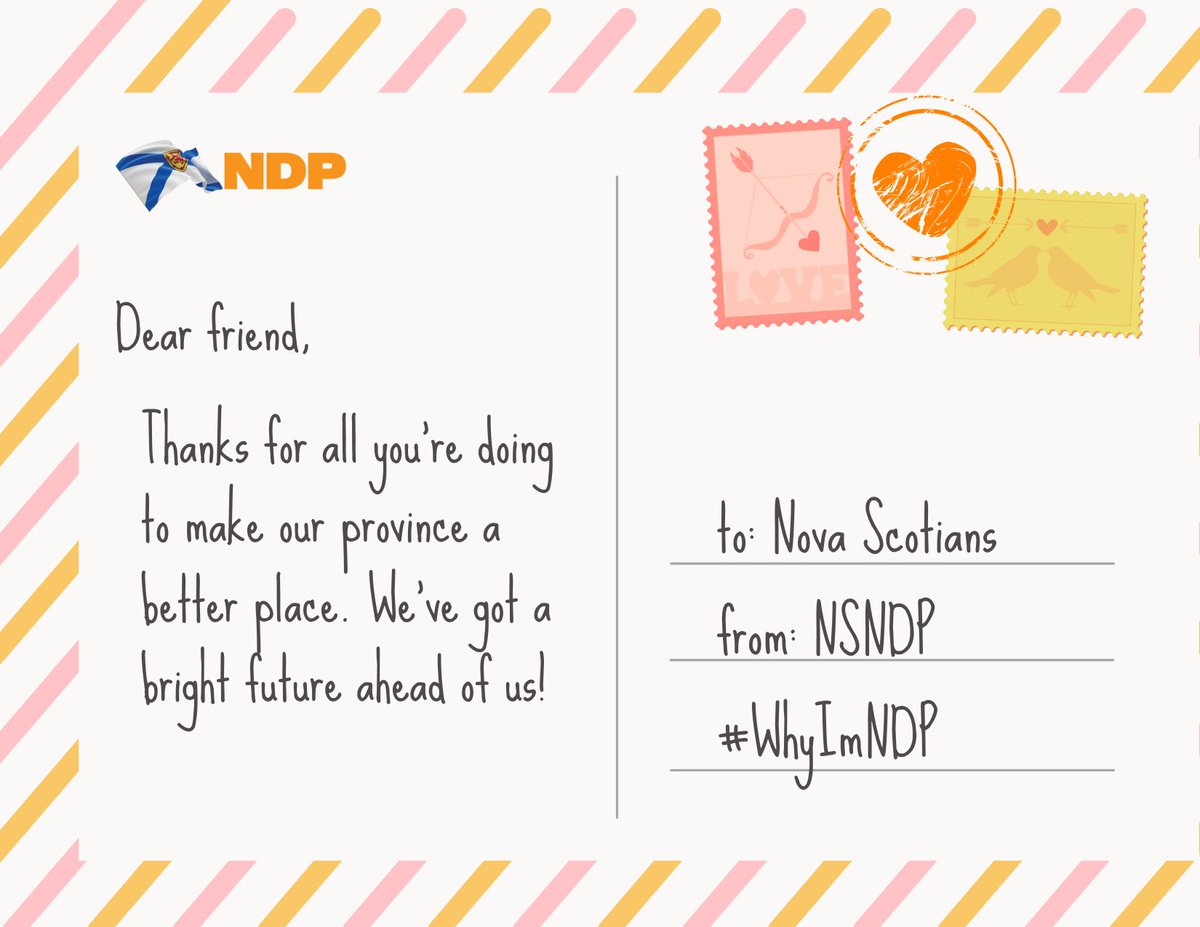NSNDP's tweet photo. Together, if we put our hearts into it, we can build a province where everyone has a safe place to live. Where timely mental health care can be accessed in our communities. Where racial justice & climate action are top priorities for government.
#ValentinesDay #WhyImNDP #nspoli https://t.co/BAnqOHOoxr
