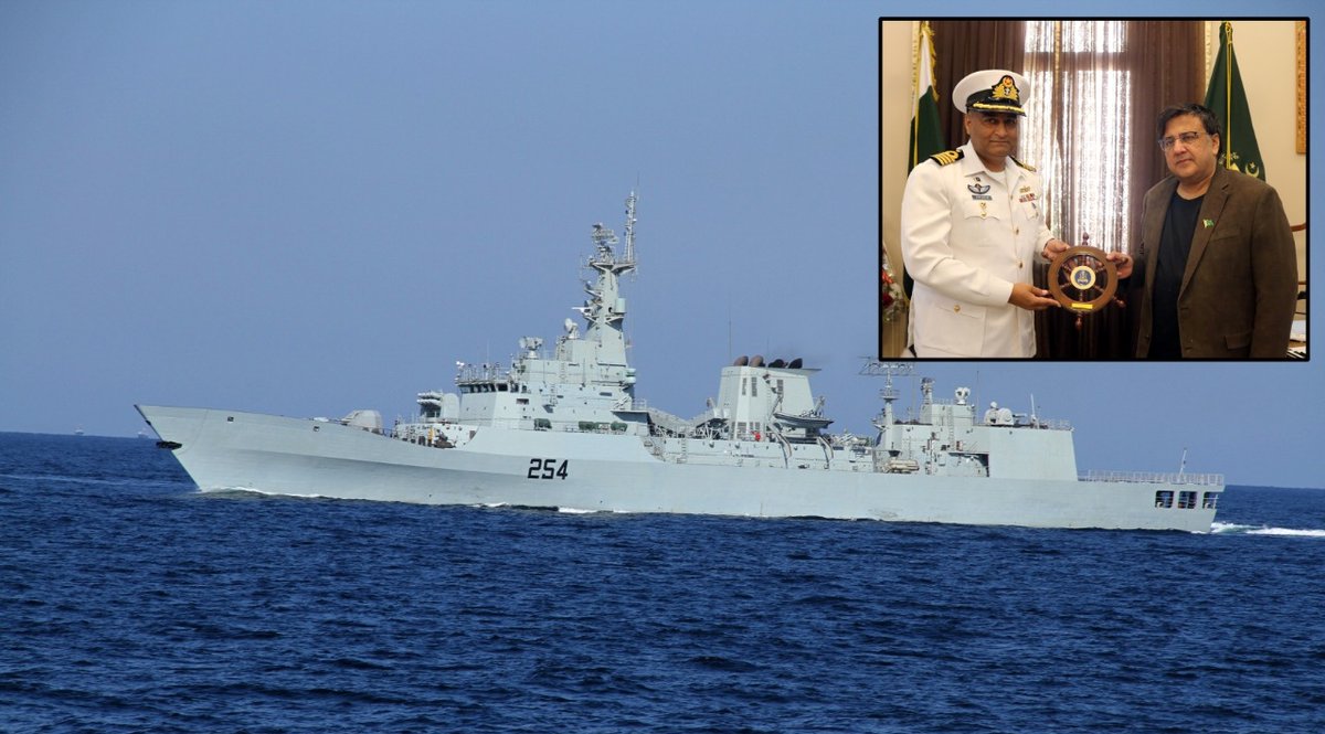 Defence_IDA's tweet photo. Pakistan Navy Ship #ASLAT visited Port Muscat, #Oman during deployment on Regional Maritime Security Patrol (RMSP) in the North Arabian Sea. Upon arrival at Muscat, the ship was received by the Director Maritime Security Center (Oman) and officials from the Royal Navy of Oman. https://t.co/AxUGxoUy23