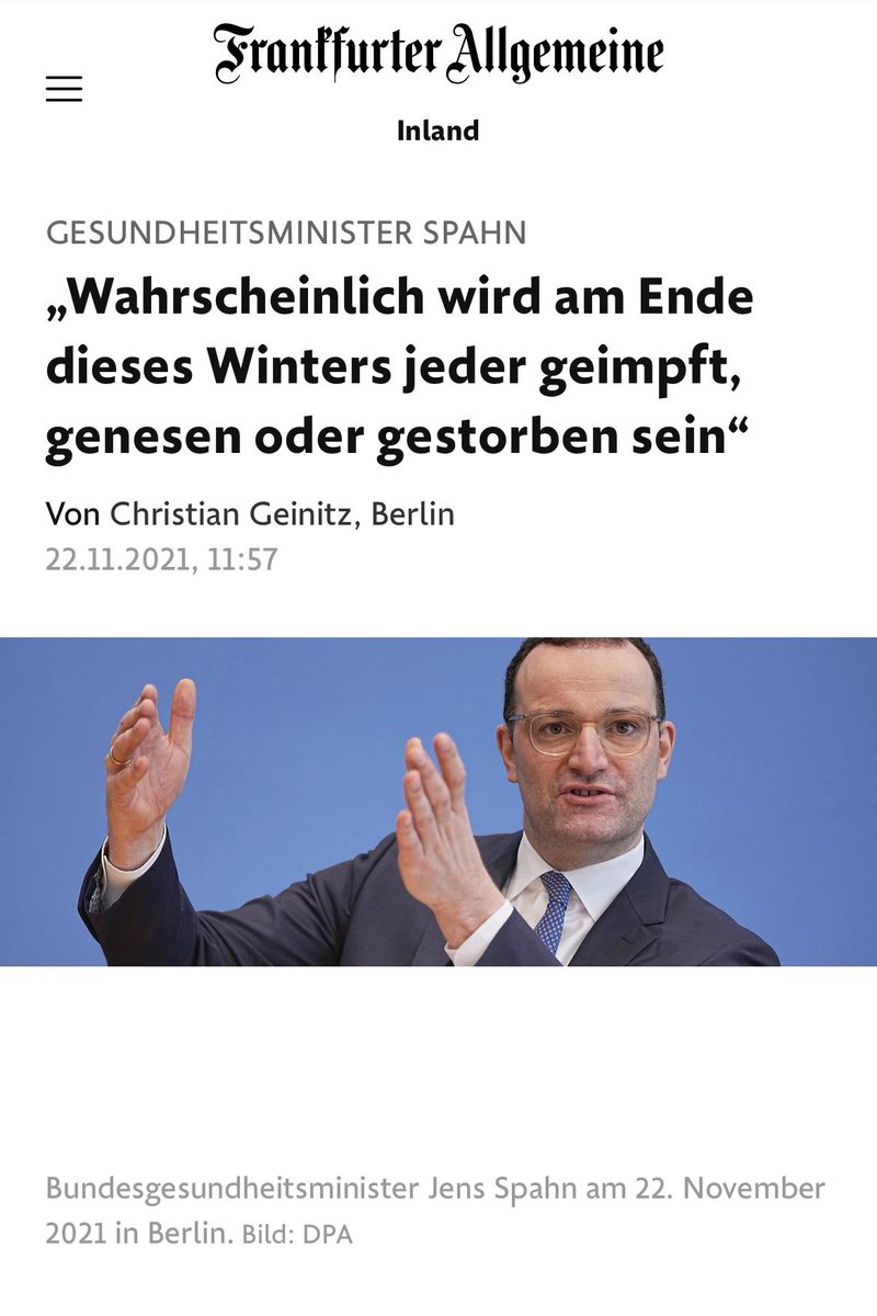 Was macht man eigentlich am Ende des Winters, wenn man #ungeimpft, #ungenesen oder #ungestorben ist? Klärt sich das dann im neuen #Stufenplan?