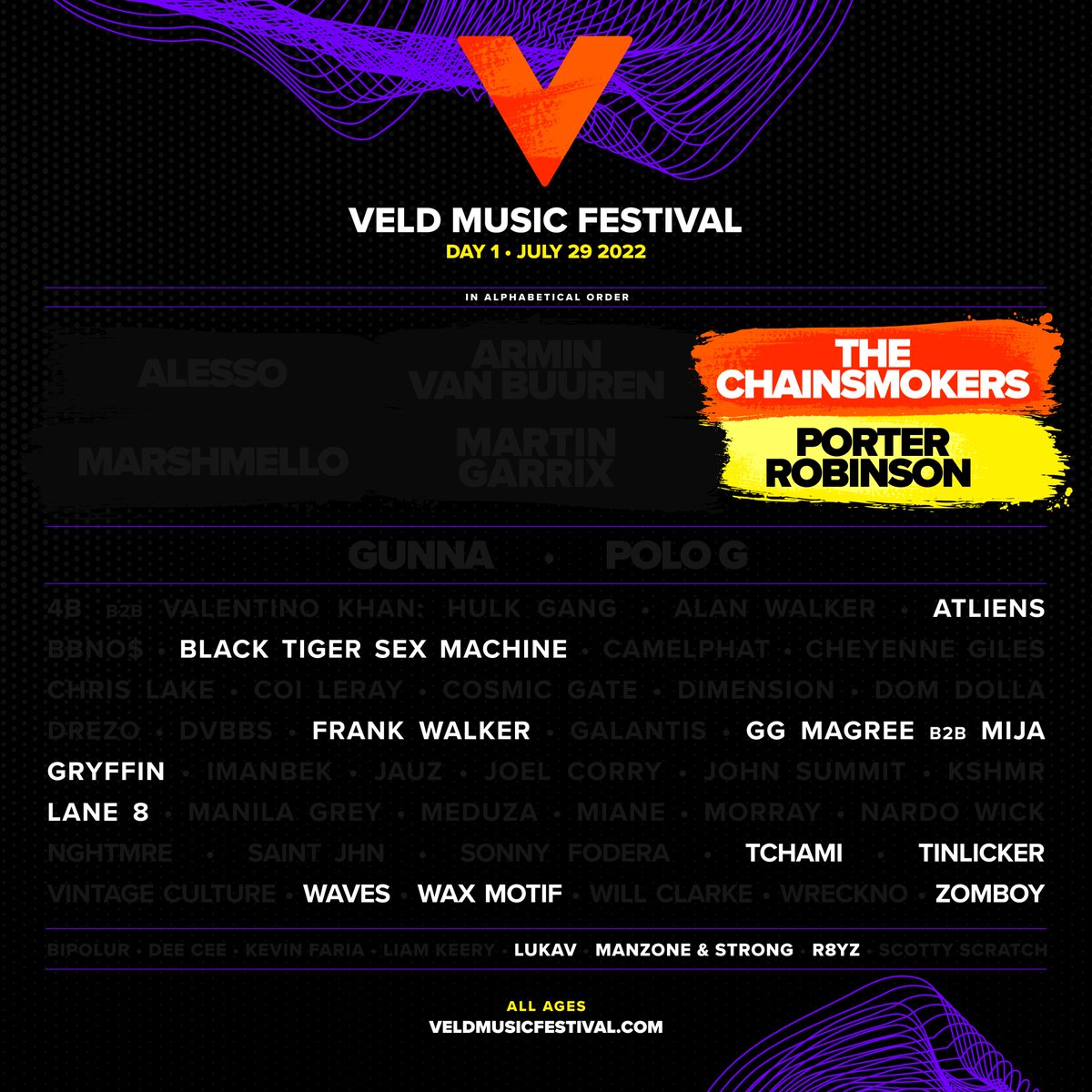 2022 Veld Music Festival schedule