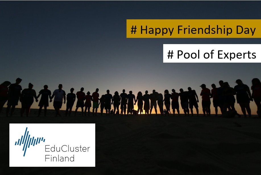 In Finland, we celebrate Friendship Day today. At ECF we value our friends, partners, and supporters highly and have created a community for these like-minded people. Join our Pool of Experts to stay updated and to connect with us. Visit educlusterfinland.fi/careers/