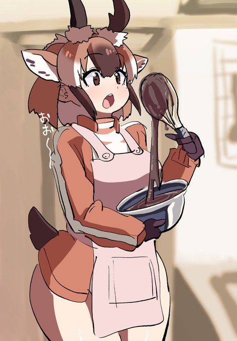 去年はプロングホーンちゃんがチョコつくってた 