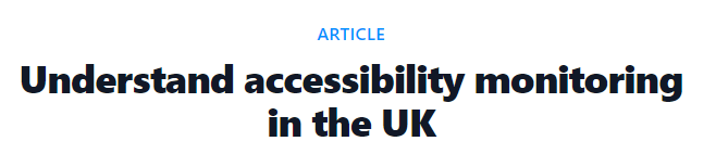 DaniaSoftware's tweet photo. Are you up to date on how the UK monitors accessibility on websites? 

The Central Digital and Data Office is currently monitoring websites compliance against the accessibility regulations.

Read our summary of the process:
https://t.co/l4agyPw7NY
#Accessibility #Monitoring https://t.co/VnRXxzfnYA