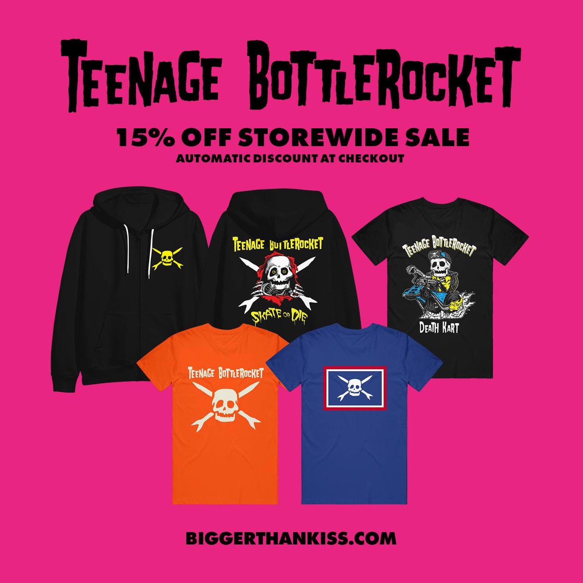 Sharing the love!  Grab 15% OFF anything in our Merch Store @ biggerthankiss.com - Stay Rad