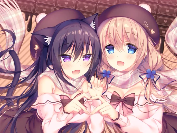 バレンタイン絵を用意できなかったので過去絵でお茶を濁していく〜( ᐛ  )و 