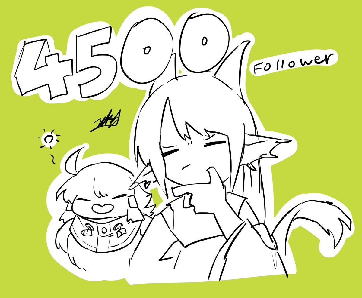 もうすぐ5000フォロワーっていう絵