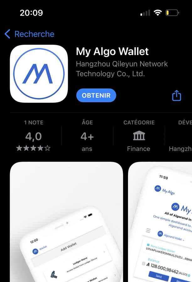 Algorand Foundation (@algofoundation) on Twitter photo #AlgoFam Please be aware of a new scam that has been highlighted by community members today. There is a FAKE My Algo wallet app on the app store. As you can see, its not by <a href="/randlabs/">Rand Labs</a> . Please do not use this app. This has been reported. Stay safe.
#Algorand $Algo <a href="/Algorand/">Algorand Technologies</a> #AlgoFam Please be aware of a new scam that has been highlighted by community members today. There is a FAKE My Algo wallet app on the app store. As you can see, its not by <a href="/randlabs/">Rand Labs</a> . Please do not use this app. This has been reported. Stay safe.
#Algorand $Algo <a href="/Algorand/">Algorand Technologies</a>