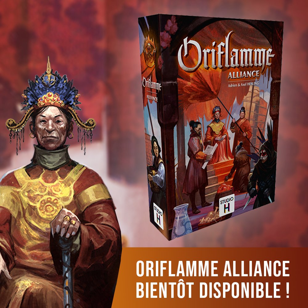 Studio_H_Games's tweet photo. [Oriflamme Alliance 📜🔥 disponible au @fijcannes]
Une nouvelle extension stand-alone à l'identité graphique unique 🖌️ offrant une dynamique politique inédite 😏 entre les joueurs ! 
Des fans du jeux parmi vous ? Qui viendra le tester Oriflamme Alliance sur notre stand ? 🙋‍♀️ https://t.co/olXczl4mjI