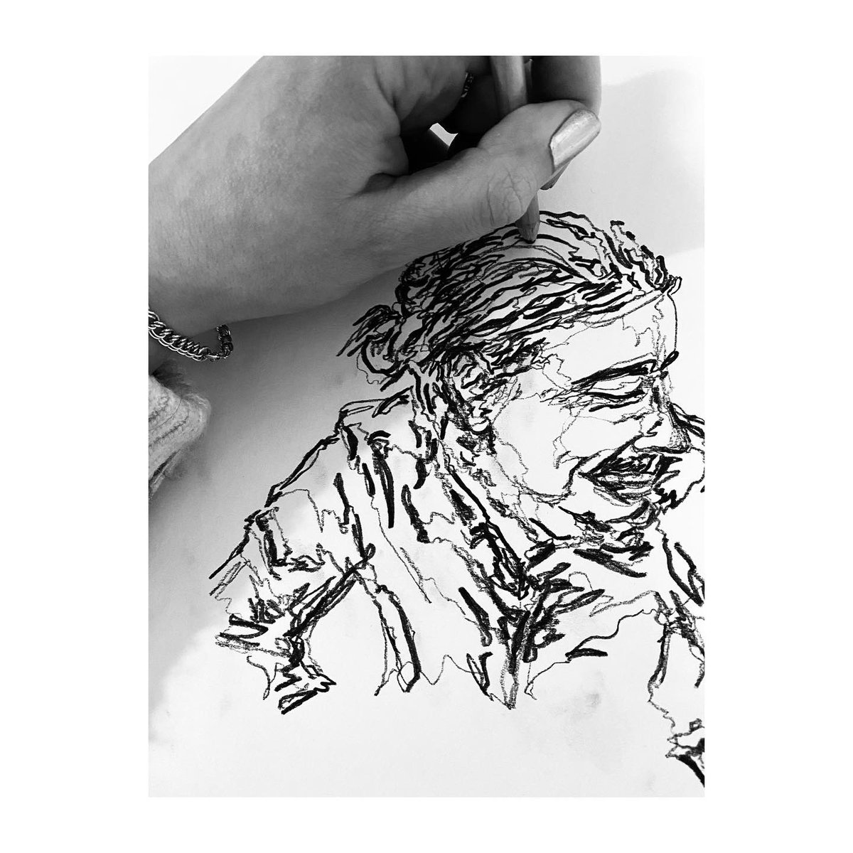 I’ve been exploring a new approach to my continuous line drawings. I’m quite enjoying this new technique. I’ve not drawn with a pencil in a long time. Always good to try out new things.