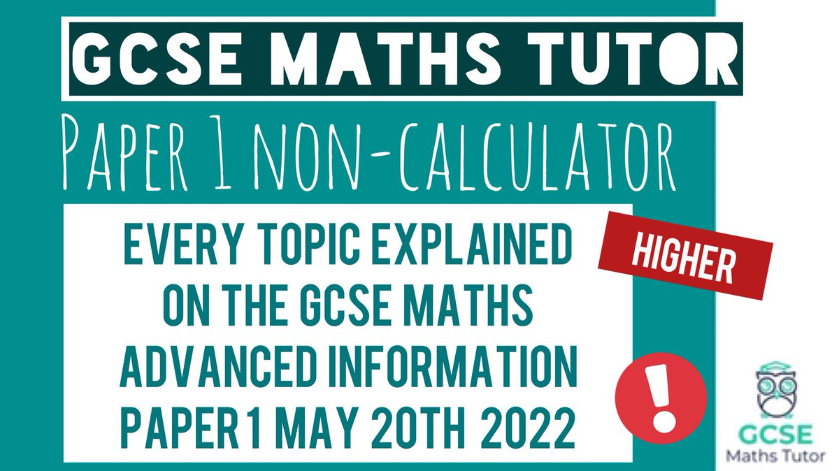 The GCSE Maths Tutor tweet media