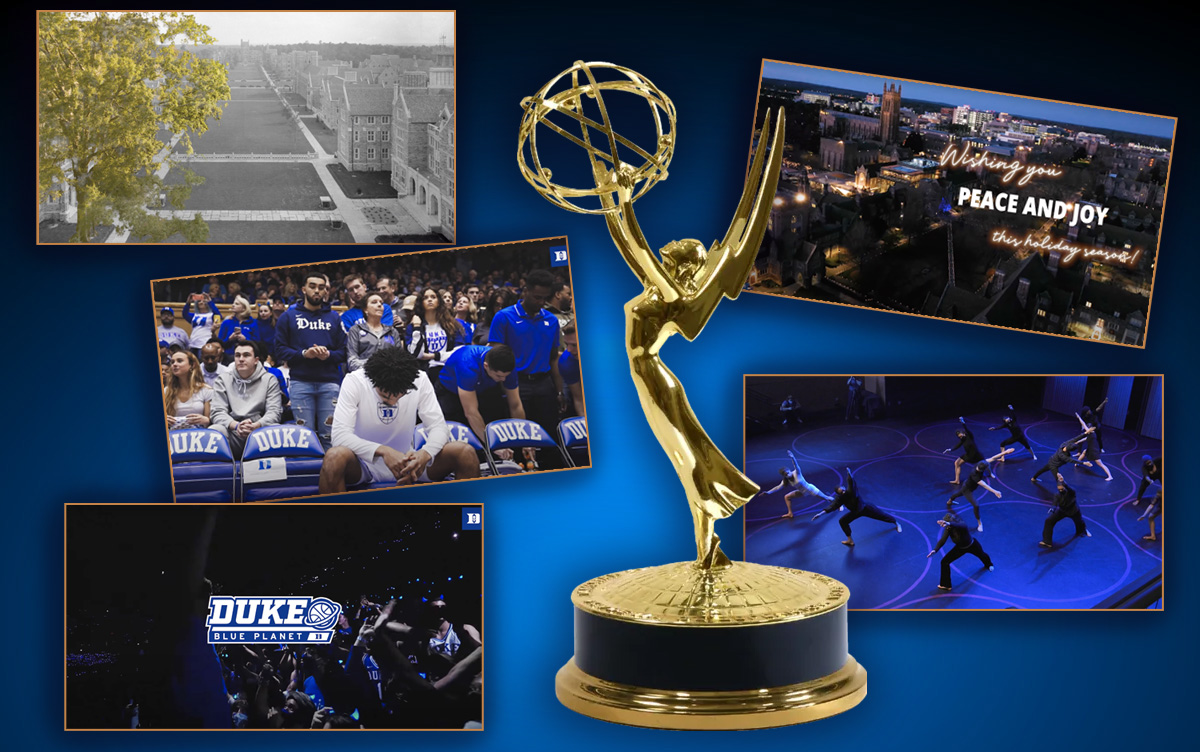 Meet the <a href="/DukeU/">Duke University</a> creators who are in the running for <a href="/TheEmmys/">The Emmys</a> this month: ow.ly/kVqj50HUjpn <a href="/DukeMBB/">Duke Men’s Basketball</a> <a href="/DukeATHLETICS/">Duke Athletics</a> <a href="/zoningmedia/">Aravind Ragupathi</a> <a href="/DukeArts/">Duke Arts</a> <a href="/BlythMorrell/">Blyth Morrell</a> <a href="/JulieDukeNews/">Julie Schoonmaker</a> <a href="/Stephen0choa/">Stephen Ochoa</a> <a href="/NolanBurg/">Nolan Elingburg</a>