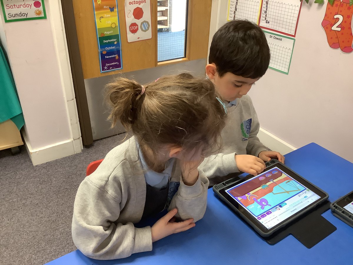 StAgnesRecClass's tweet image. The children loved using the iPads in maths today where they played a game all about weight #stagnesmaths #stagnescomputing