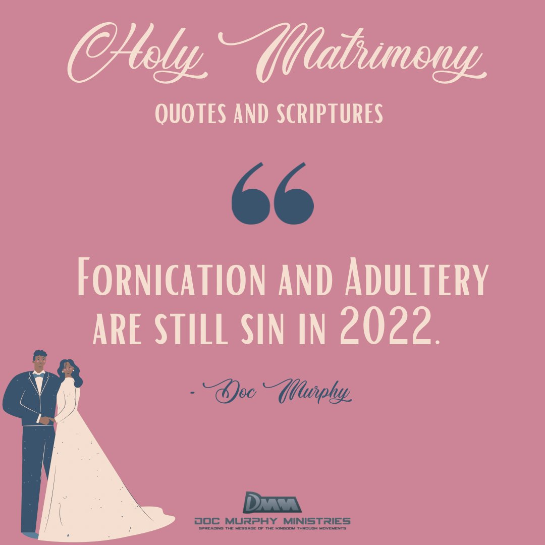 pastordoc's tweet photo. Fornication and Adultery are still sin in 2022.  Hebrews 13:4, Eph 5:3, 1 Cor 6:9-11 https://t.co/fK9ifxrTou