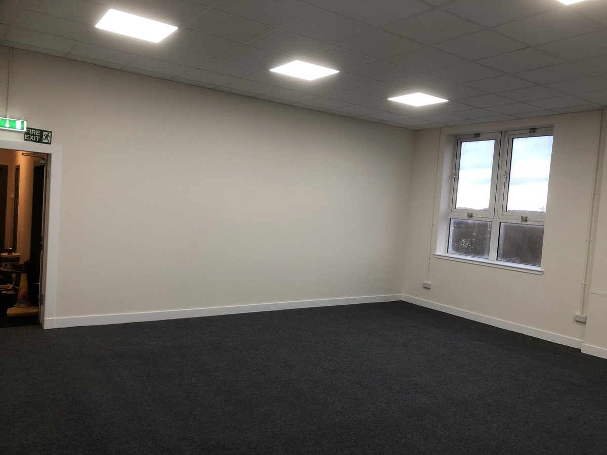 Whitecrook Business Centre - Clydebank.
We’re pleased with the result of this sub-division and refurbishment. Just window blinds to go up.
We already have tenants for the two smaller rooms, but Unit B7 is still available. The only vacant unit we have now.

simproperty.co.uk/our-locations/…
