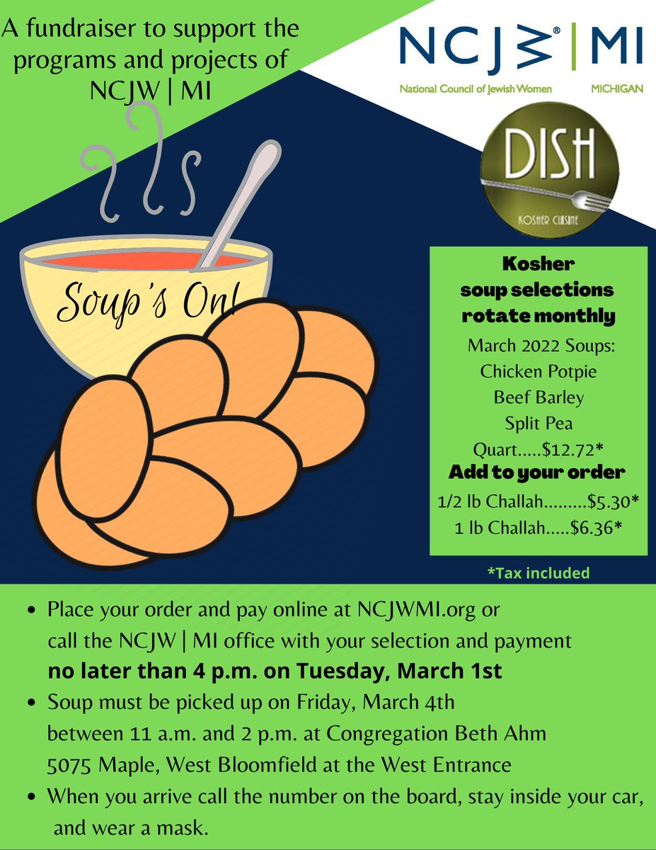 Support NCJW | MI community programs and projects! Visit NCJWMI.org