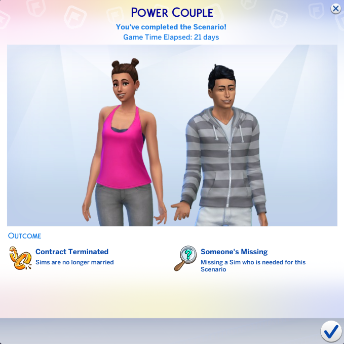 Aria_Rogue's tweet photo. Uh... @TheSims I loaded into my save and because one of the Sims was at work I got this. :( Didn't let me finish the scenario. #TheSims4 https://t.co/2qJo2cQ1Bj