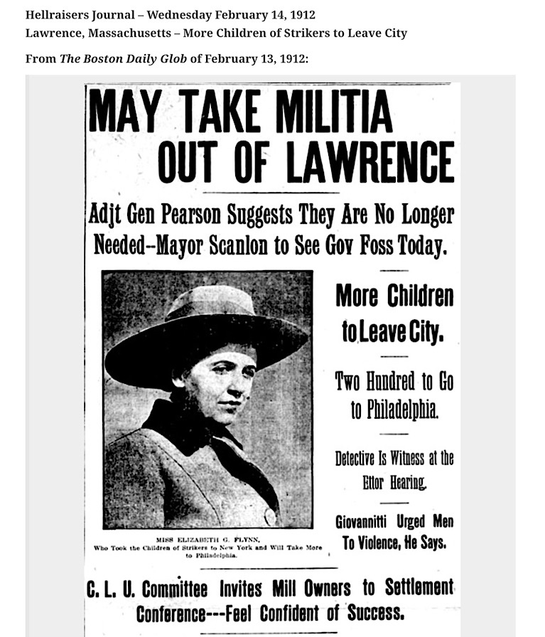 LaborMartyrs's tweet photo. #Solidarity #BreadandRoses #HellraisersJournal
More Little Lawrence Strikers to Be Sent to New York City in Care of Elizabeth Gurley Flynn, IWW Organizer https://t.co/P624WLBwQA https://t.co/e1veLh8cEd