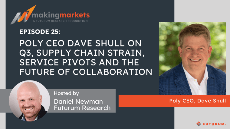 TheFuturumGroup's tweet photo. . @MakingMarkets_ EP25: @PolyCompany CEO @daveshull on Q3, Supply Chain Strain, Service Pivots and The Future of Collaboration https://t.co/WYhbtTXttj

#Earnings #PolyCompany #Webcast #MakingMarkets  #SupplyChain #Collaboration https://t.co/uIQaEngKqG