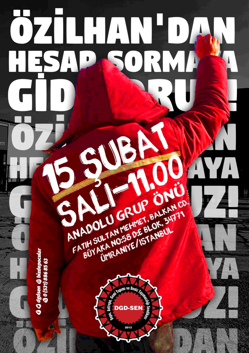 GELİYORUZ!

Yarın saat:11'de Ümraniye Buyaka Avm'de bulunan  <a href="/AnadoluGrubu/">Anadolu Grubu</a> önündeyiz.

Taleplerimiz net:

☆Saat ücretine 4tl zam

☆257 işçi kardeşimiz işbaşı yapacak.

☆Primler yasal çerçeveye alınacak

☆İsig kuralları uygulanacak.

Bütün dostlarımız safa gelsin #MigrosBoykot