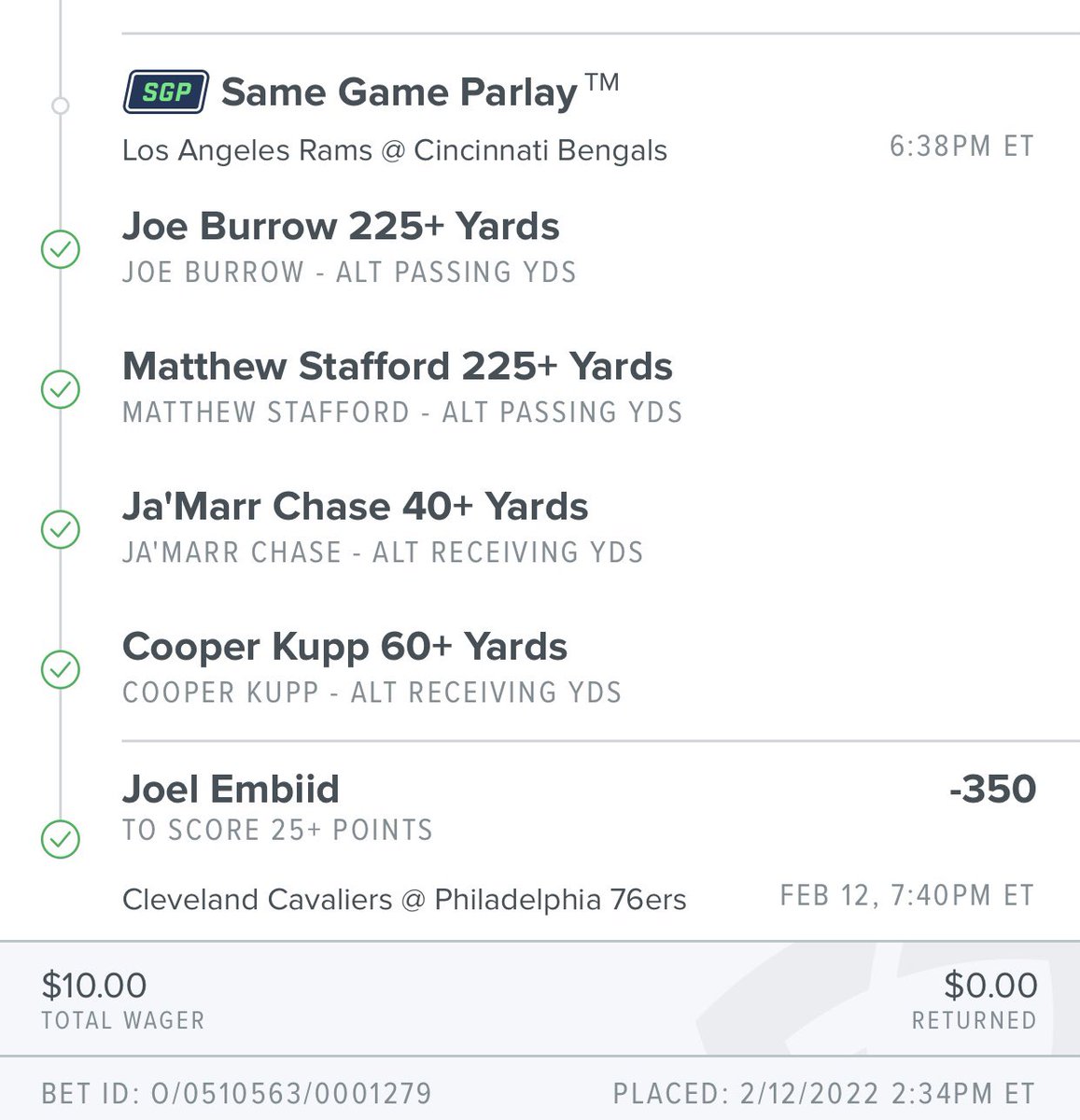 Cedrick_In4's tweet photo. 25 legs…NBA and included the Super Bowl…The greatest shooter of all time goes 1 for 8 from beyond the arc…🤦🏽🤦🏽🤦🏽🤦🏽 #SoClose #FanDuel https://t.co/EBcWejqyhi