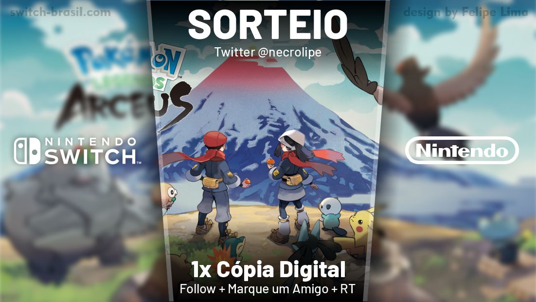 necrolipe's tweet image. 🎁SORTEIO🎁

Duas vezes? SIM, TEMOS! Mais um sorteio de #PokemonLegendsArceus 

1. Seguir @necrolipe e @switchbrasilcom
2. RT + *marcação de amigo
(*Vale no RT, comentário, etc.)

– Até 18 de Fevereiro

🍀Boa Sorte🍀