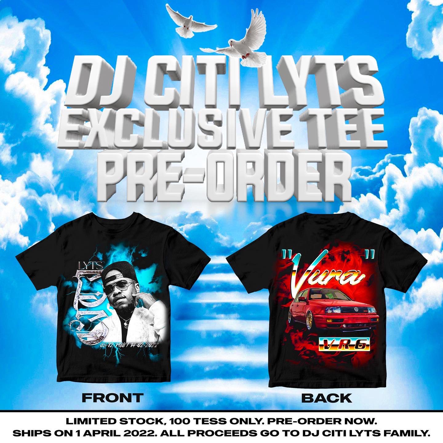 Amakipkip Pre Order Your Dj Citi Lyts Tribute Tee Now At T Co Mdqhf9elhd 100 Of All Proceeds Are Going To Dj Citi Lyts Family Please Note Tees Will Be Shipped On