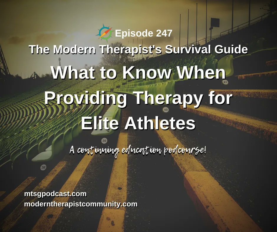 curt_widhalm's tweet photo. On this week’s #ModernTherapistPodcast, Katie and I explore how elite athletes present (including diagnosis) as well as what treatment looks like for them: https://t.co/25UBzU4piU 

Receive 1 CE unit (CAMFT CEPA provider #132270) on our learning platform: https://t.co/oZJhPFDoig https://t.co/XBh3CWvAPC
