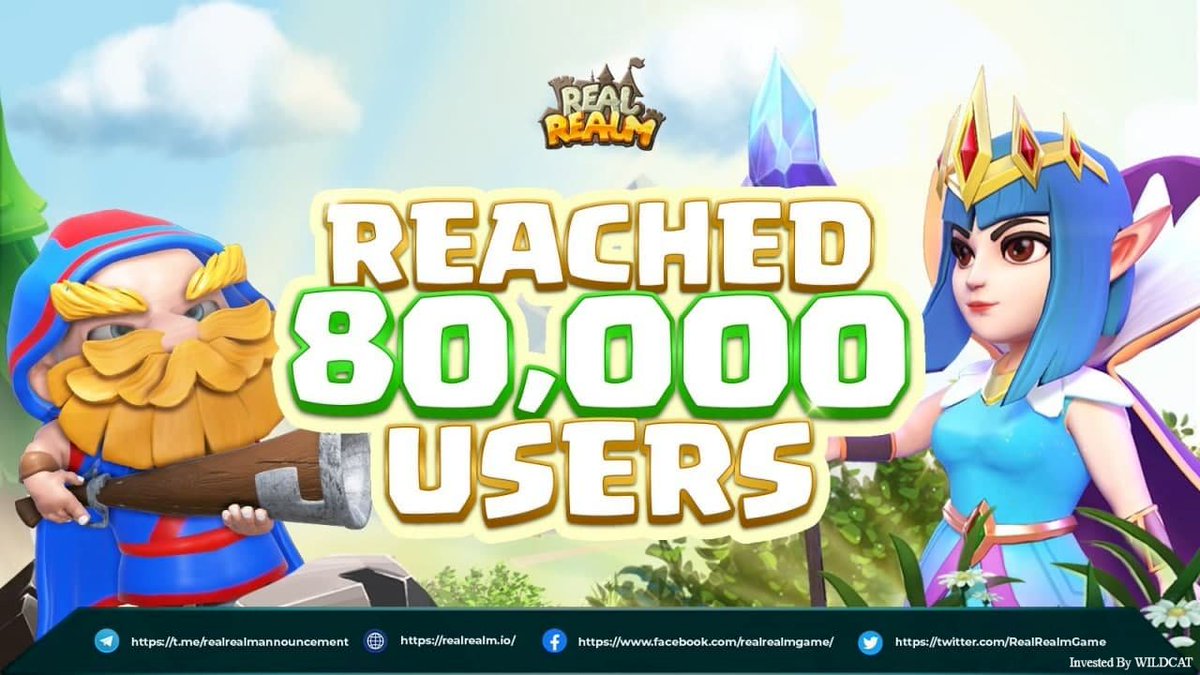 wildcatventure7's tweet photo. 🎉 The milestone of 80,000 users has been reached
All thanks to the community's enthusiastic support. ❣️
⚔️ It is crunch time for gamers to join and speed up since the PVP Arena open day is coming shortly with many GREAT PRIZES.
#RealRealm #NFTs #gameficapital https://t.co/WnNXlPGV0N