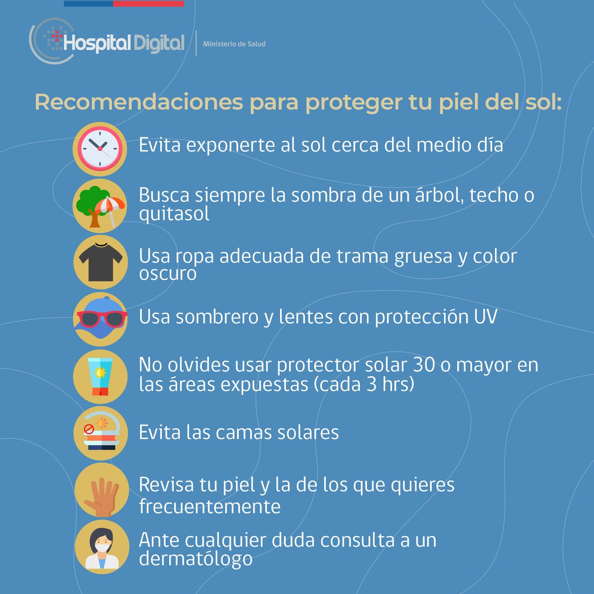 KSeremi's tweet photo. ¿Sabías que el cáncer es la segunda causa de muerte más habitual? ¡Lee estos consejos! y ayúdanos a difundir cuidados básicos para prevenir esta enfermedad. 💪📢@MinMujeryEG @SeremiSalud2 https://t.co/RLrb6zIAFR