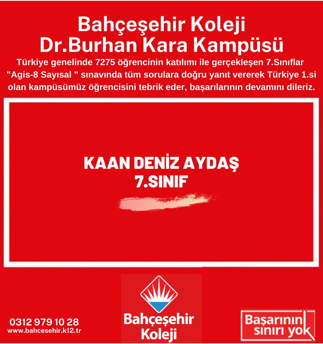 “Bahçeşehir Koleji Öğrencilerini Arıyorsanız En İyilerin Arasına Bakın. ”
Sevgili öğrencimizi, öğretmenlerimizi ve velimizi tebrik ederiz. ❤️💙 #başarınınsınırıyok
