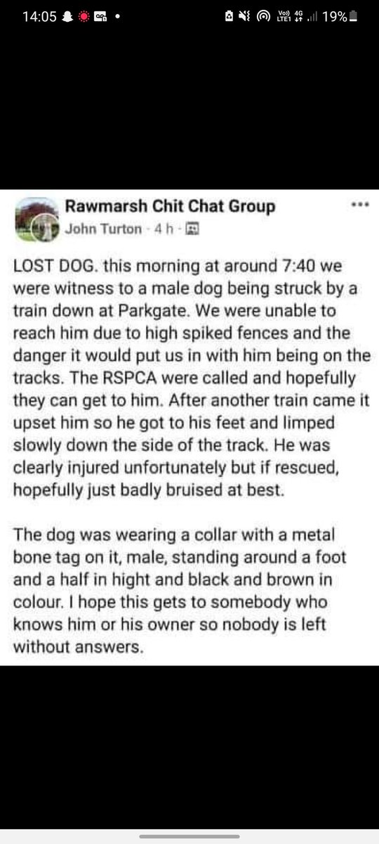 HART__SAR's tweet photo. An incredible SAR with our amazing drone pilot, Erica! (@Ezhart666)

We were brought aware with this post and she immediately went into action.

Found safely and brought back securely with the help of @networkrail 

This very lucky lad had walked away with just a face wound. 🐾🐾 https://t.co/cwny7NNEHl