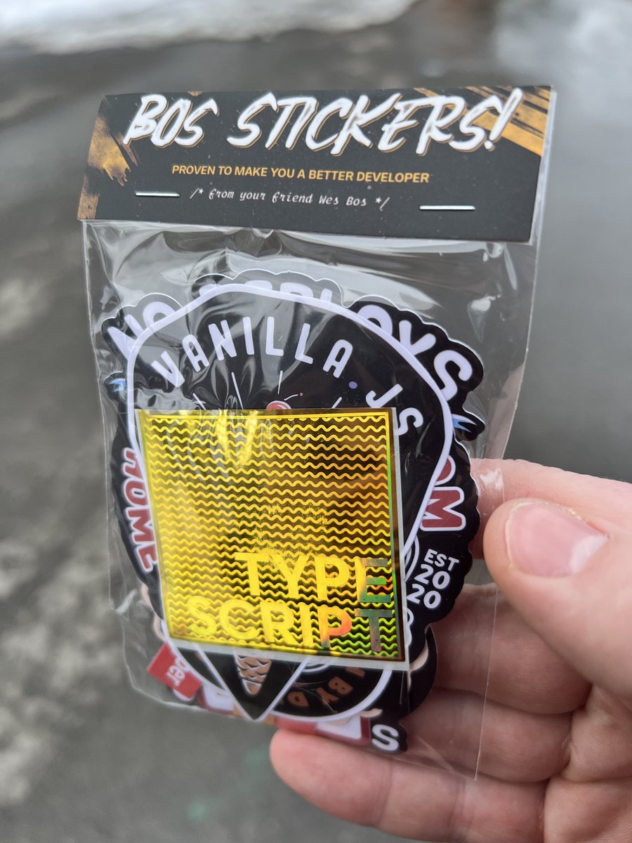 wesbos's tweet image. Web dev stickers are back! $5 a pack, 15 stickers in a pack, shipped anywhere in the world!
Grab a pack before they are gone! bos.af