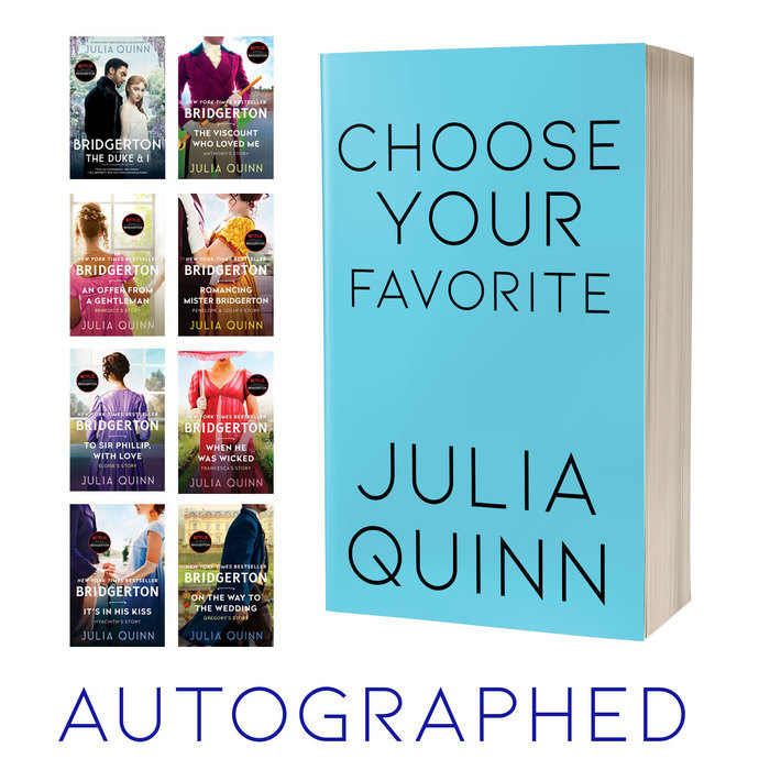 RomancingVote's tweet photo. Speaking of Buy It Nows... hey #Bridgerton fans! 25 of you are going to get your favorite book &amp; have it signed &amp; personalized! Favorite this one because it's first-come, first-win at noon eastern!

https://t.co/ffA1hNe9wM https://t.co/igSpL9jMsv