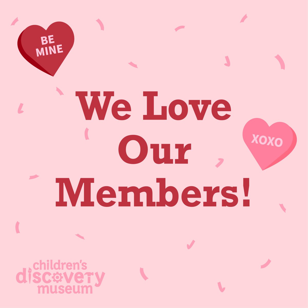DiscoveryMuseum's tweet photo. This Valentine’s Day—which happens to fall on a Member Monday—we’re feeling lots of love for our wonderful Members! From the bottom of our hearts, thank you for your support. Learn more about becoming a Museum Member on our website:
https://t.co/07Y47PzGyc #cdmpowerofplay #blono https://t.co/9eDGraU1IE