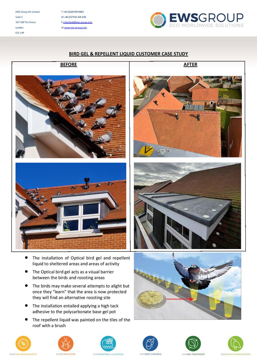 EWS_PestControl's tweet image. MARMITE CASE STUDY. When speaking to fellow Pest Control professionals about Bird repellent gels and liquids they either love it or hate it. So I decided to start a case study on its effectiveness on EWS Group UK Ltd&apos;s latest job.