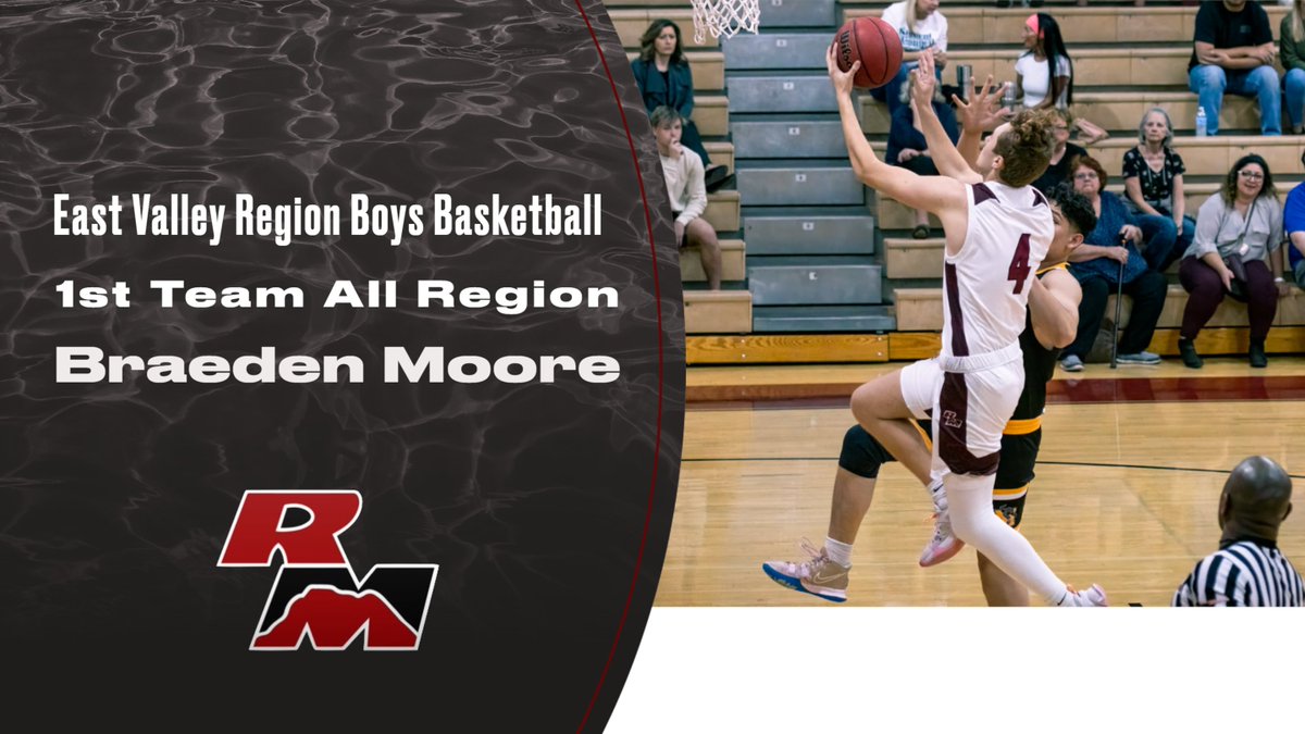 Congrats to Braeden Moore, 1st Team All Region for the 2021-22 basketball season. Great job Braeden! #GoMtnLions