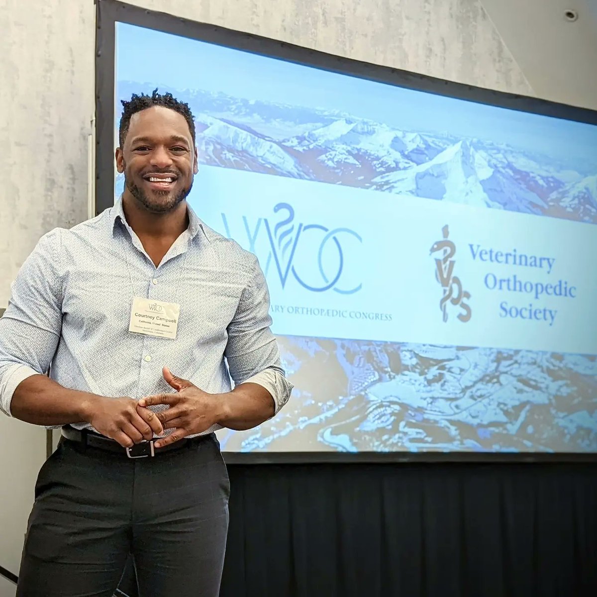 DrCourtneyDVM's tweet photo. ENGAGING. Huge thanks to World Veterinary Congress and Veterinary Orthopedic Society @vosdvm for the invitation to speak at this esteemed event. So many talented & inspiring veterinary surgeons all in one place. Truly remarkable.
See you all in 2023.
#VOS #WVOC #Veterinarian https://t.co/1G9z1mkThP