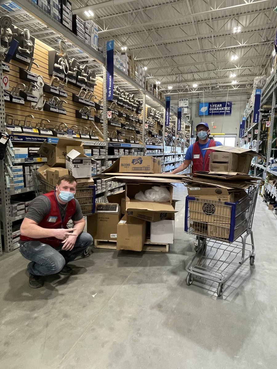 Chance &amp; Michael taking care of our customers by down stocking and packing out shelves! Thank you for a job well done Team 2458! #cardboardchallenge ⁦<a href="/steveyoung456/">Steve Young</a>⁩ <a href="/BlueBoxR1/">@BlueBoxR1</a> ⁦<a href="/BenitoKomadina/">Benito.Komadina@Lowes</a>⁩ ⁦<a href="/ethanatlowes/">Ethan Eanes</a>⁩ ⁦<a href="/brandonatlowes/">Brandonatlowes</a>⁩ ⁦@D_Strickler2458⁩